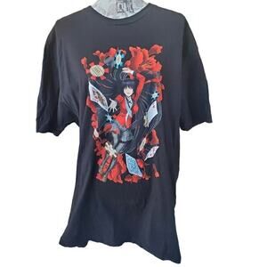 Anime Manga Kakegurui Jabami Yumeko Tshirt size xxl black cosplay shirt